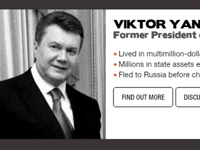 Беглый Янукович вошел в тройку крупнейших коррупционеров мира