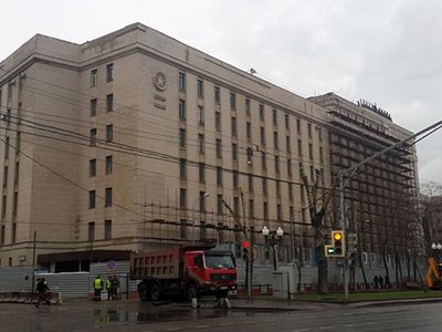 В Москве горит здание Минобороны РФ