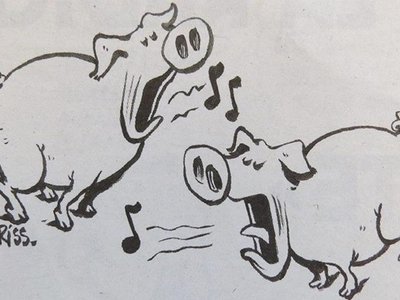 Charlie Hebdo изобразил Джамалу и Лазарева свиньями