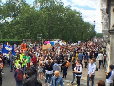 Лондонский марш против Brexit: в сети опубликовано видео масштабного шествия