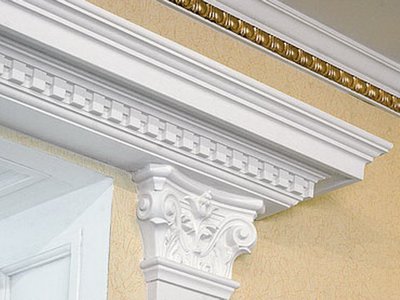 Использование лепнины из полиуретана в декорировании помещения