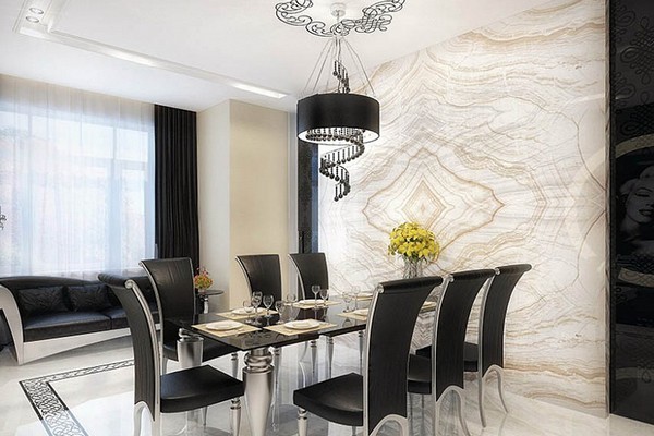 мрамор в гостиной