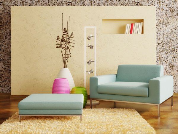 Стильное решение для интерьера: однотонный ковёр