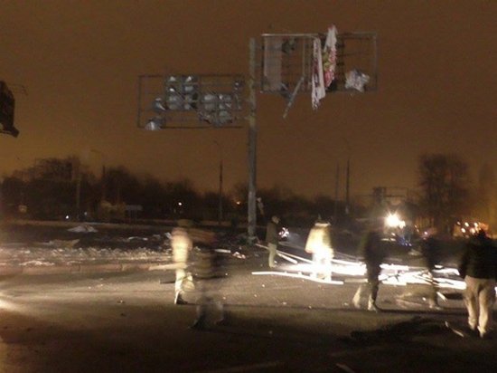 На месте взрыва в Донецке на видео засняли огонь из Градов