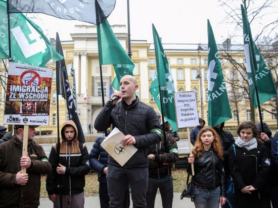 Ультраправые в Польше протестовали против украинских мигрантов