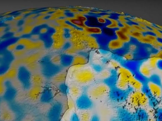 Ученые представили на видеоролике карту аномалий магнитного поля планеты