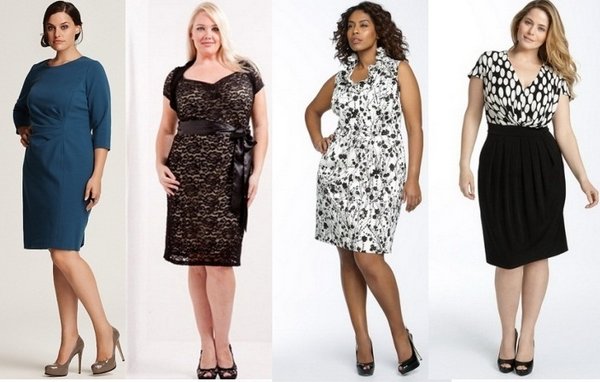 стильные платья для полных женщин