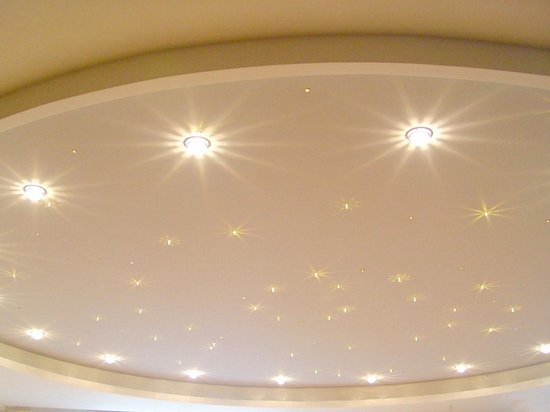 Какие светильники лучше для натяжного потолка?