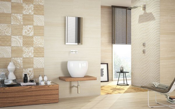 керамическая плитка в ванной комнате