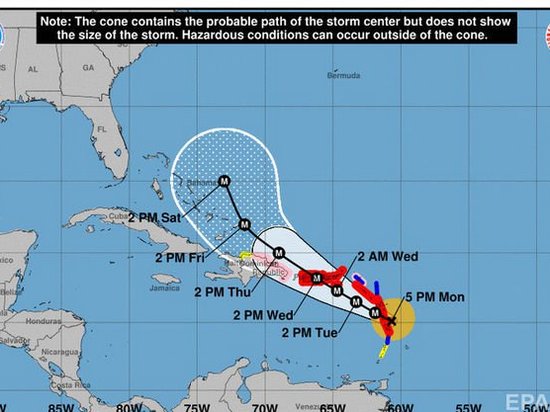 Ураган Мария достиг максимальной степени опасности
