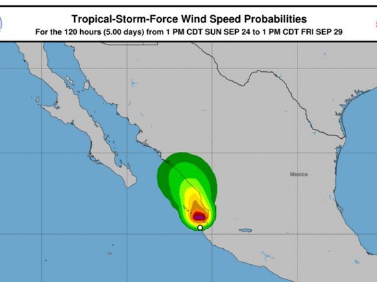 Вблизи Мексики сформировался тропический шторм Пилар