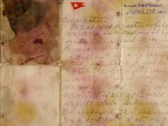 На аукционе за рекордную сумму продали последнее известное письмо с Титаника