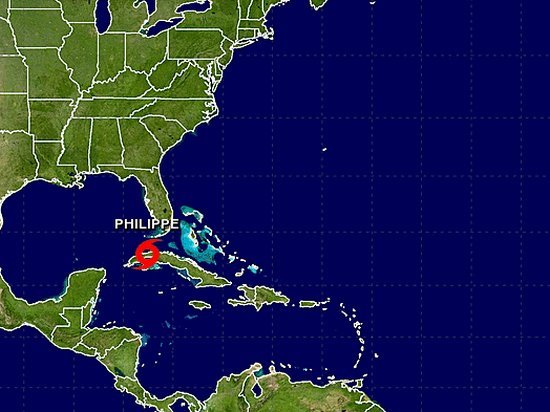 Возле Кубы сформировался тропический шторм Филипп