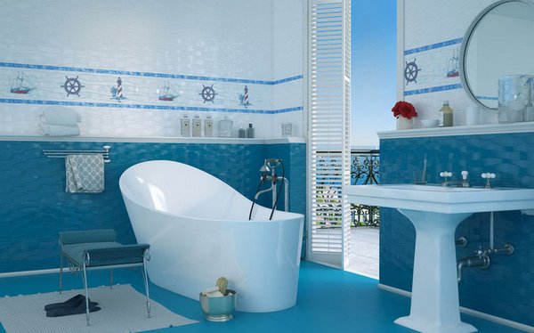 керамическая плитка в ванной комнате