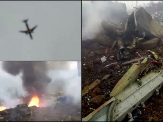 В Китае потерпел крушение военный самолет (видео)