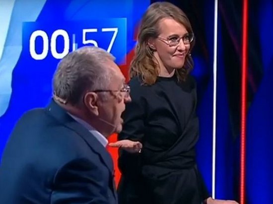 У Жириновского из-за Собчак во время дебатов сдали нервы (видео)