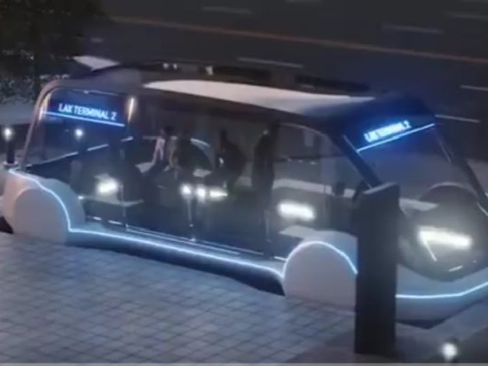 Илон Маск показал проект электробуса для тоннелей под городами