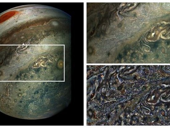 Движение облаков Юпитера показали в новом видео