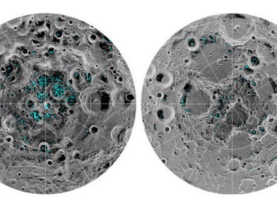 NASA нашло замерзшую воду на полюсах Луны