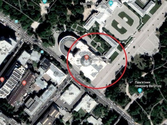Верховная Зрада: в Google Maps переименовали украинский парламент