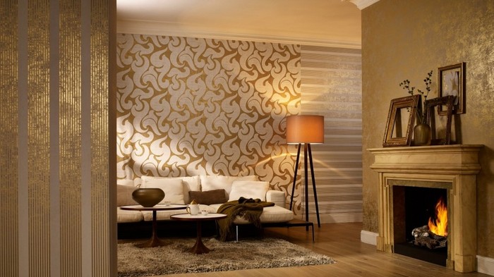 флизелиновые обои в интерьере
