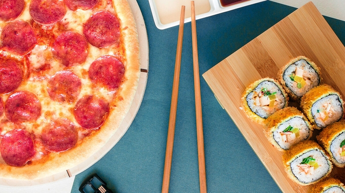 Интересные предложения от Pizzburg по доставке суши и пиццы