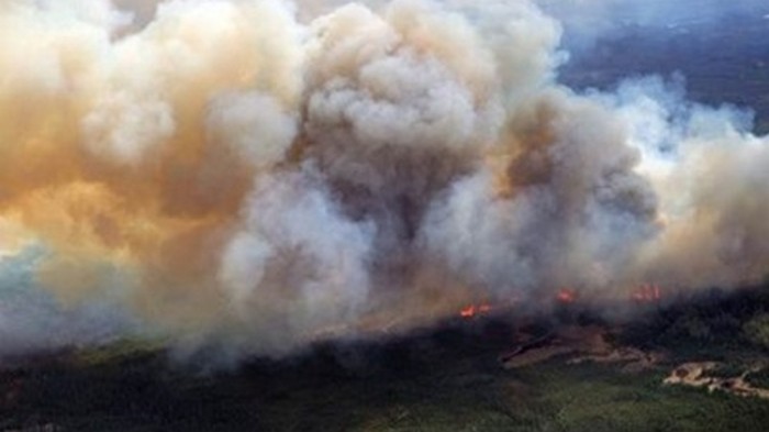 На западе Канады бушует лесной пожар