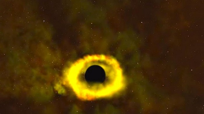 Ученые впервые рассмотрели разрыв звезды черной дырой (видео)