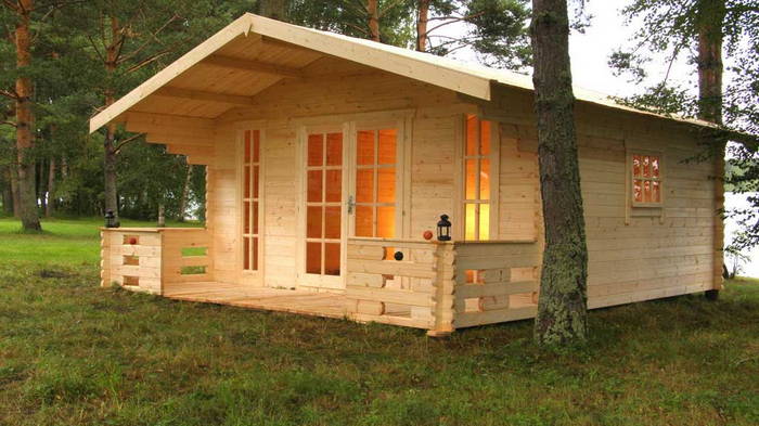 деревянный домик