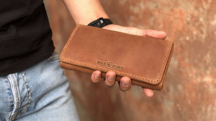 Мужской клатч из натуральной кожи