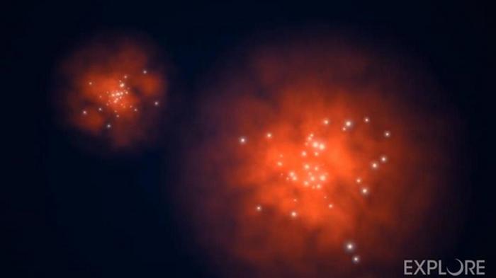 Ученые сняли столкновение скоплений галактик (видео)