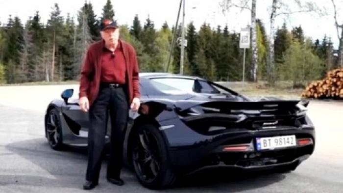 Норвежец купил себе на 78-летие суперкар McLaren (видео)