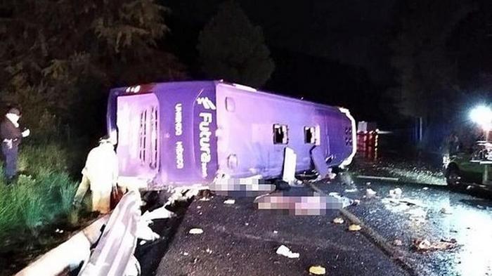 В Мексике перевернулся автобус: 13 погибших, десятки пострадавших (фото)