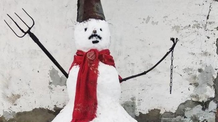 В Беларуси мужчину будут судить за снеговика с усами (фото)