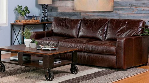 кожаный диван для офиса