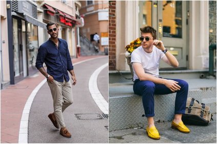 Мужские стильные луки с мокасинами