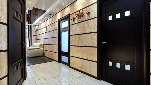 темные двери в интерьере