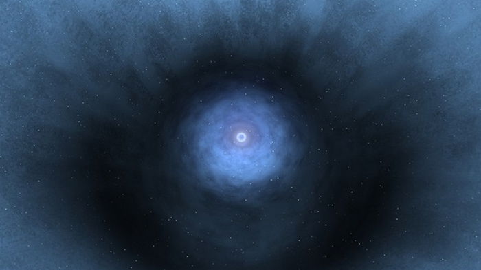 Зафиксирован первый свет из-за черной дыры