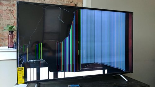 поврежденная матрица телевизора