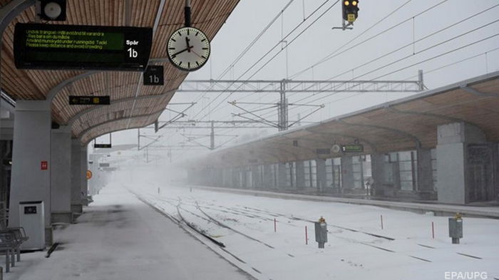 В Швеции остановили движение поездов из-за сильных морозов