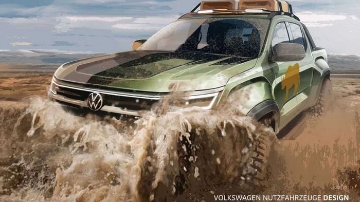 Американский немец: новый Volkswagen Amarok 2022 показали на официальных изображениях