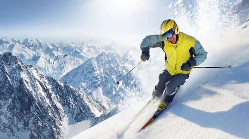 катание на лыжах