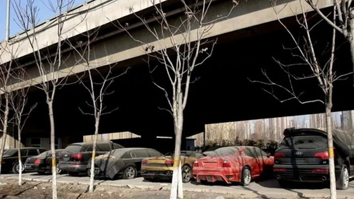 В Китае под мостом десять лет ржавеют элитные авто (фото)