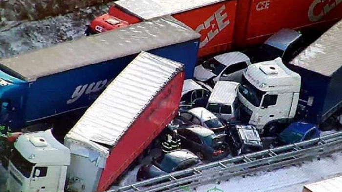 В Чехии столкнулись 40 автомобилей (фото)