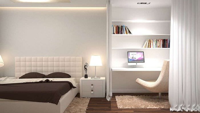 Спальня, совмещенная с кабинетом