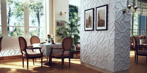 самоклеючі 3д панелі в інтер'єрі