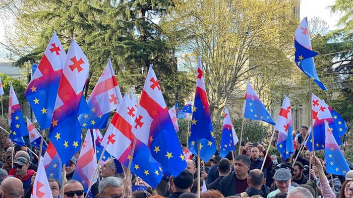 В Тбилиси прошел антиправительственный митинг