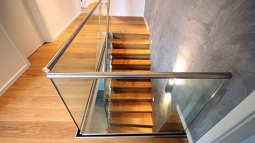 перила з нержавійки та скла