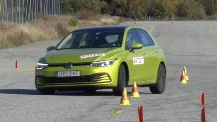 Volkswagen Golf с трудом прошел тест на управляемость (видео)