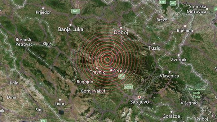 В Боснии и Герцеговине произошло землетрясение